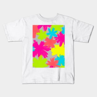 Neon flowers Kids T-Shirt